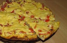 Пицца Пятиминутка на сковороде